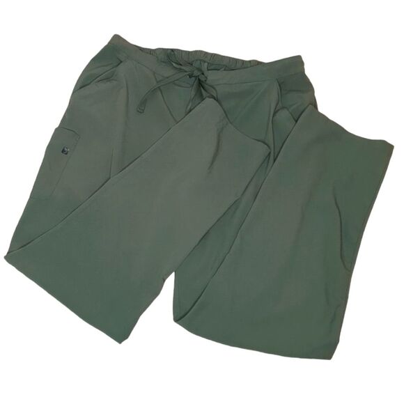 SCRUB JOY Scrub Pants, High Rise, Olive Green, Size XL - Picture 1 of 3